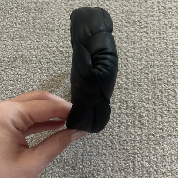 Lele Sadoughi faux leather black headband - Picture 2 of 4